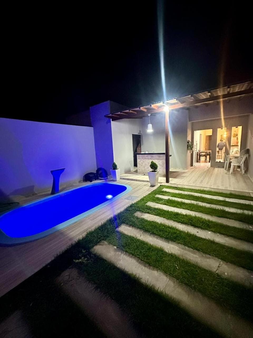 Night, Garden view, Pool view