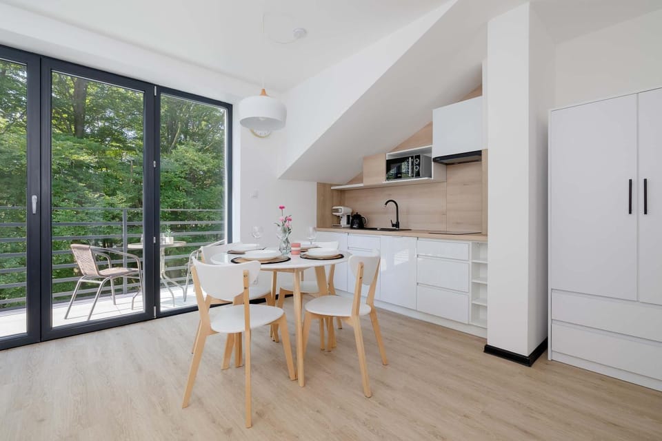 Kitchen or kitchenette, Dining area, stove