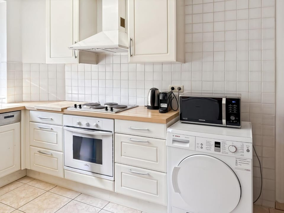 microwave, oven, washing machine, kitchen