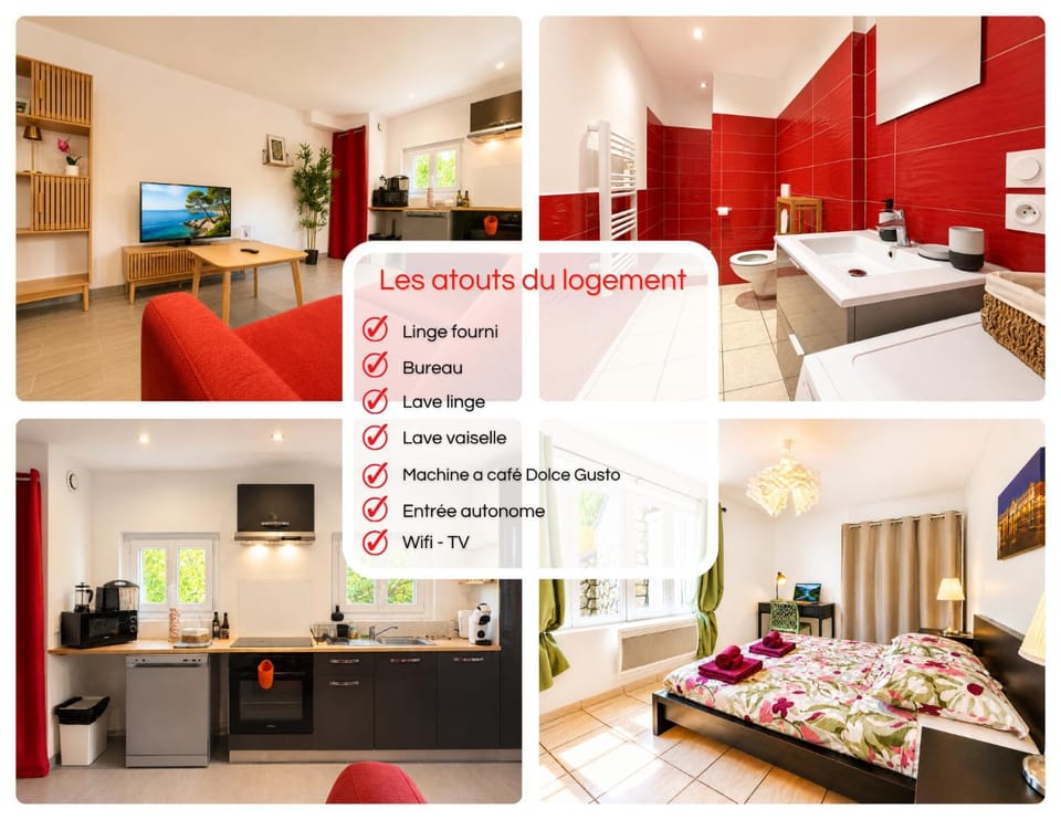Communal lounge/ TV room, Bed, Bathroom, TV and multimedia, Kitchen or kitchenette, Living room, Photo of the whole room, Seating area, Bedroom