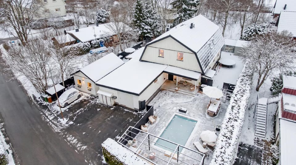 Family Villa with Pool Garden & Outdoor Bar Near Stockholm Apartment in Stockholm County