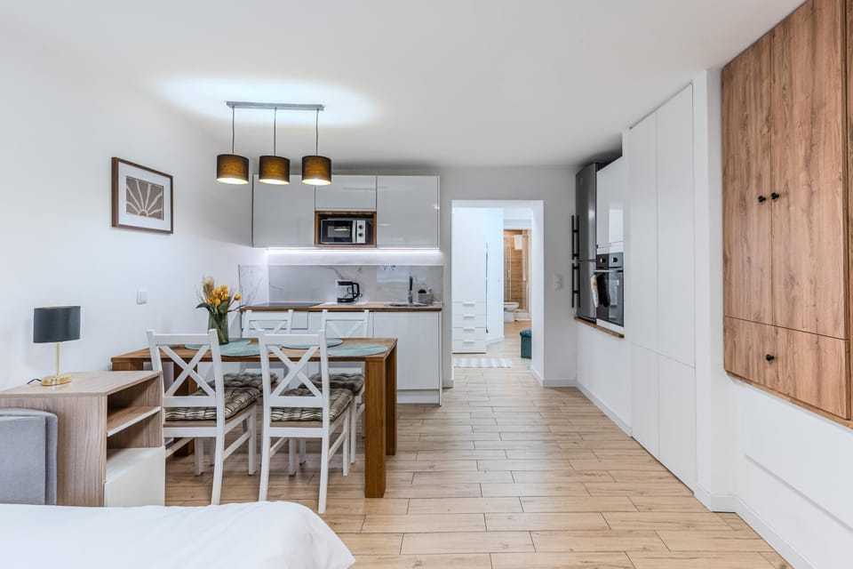 Kitchen or kitchenette, Photo of the whole room, Dining area, oven