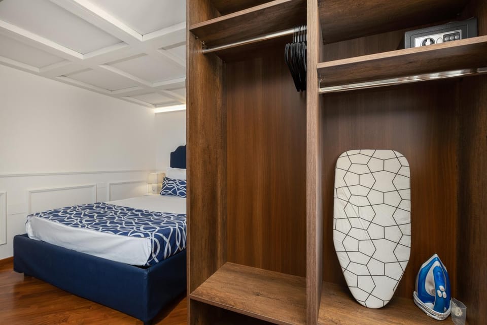 Bedroom, flat iron, safe