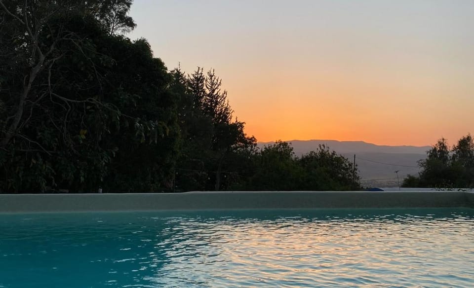 Swimming pool, Sunset