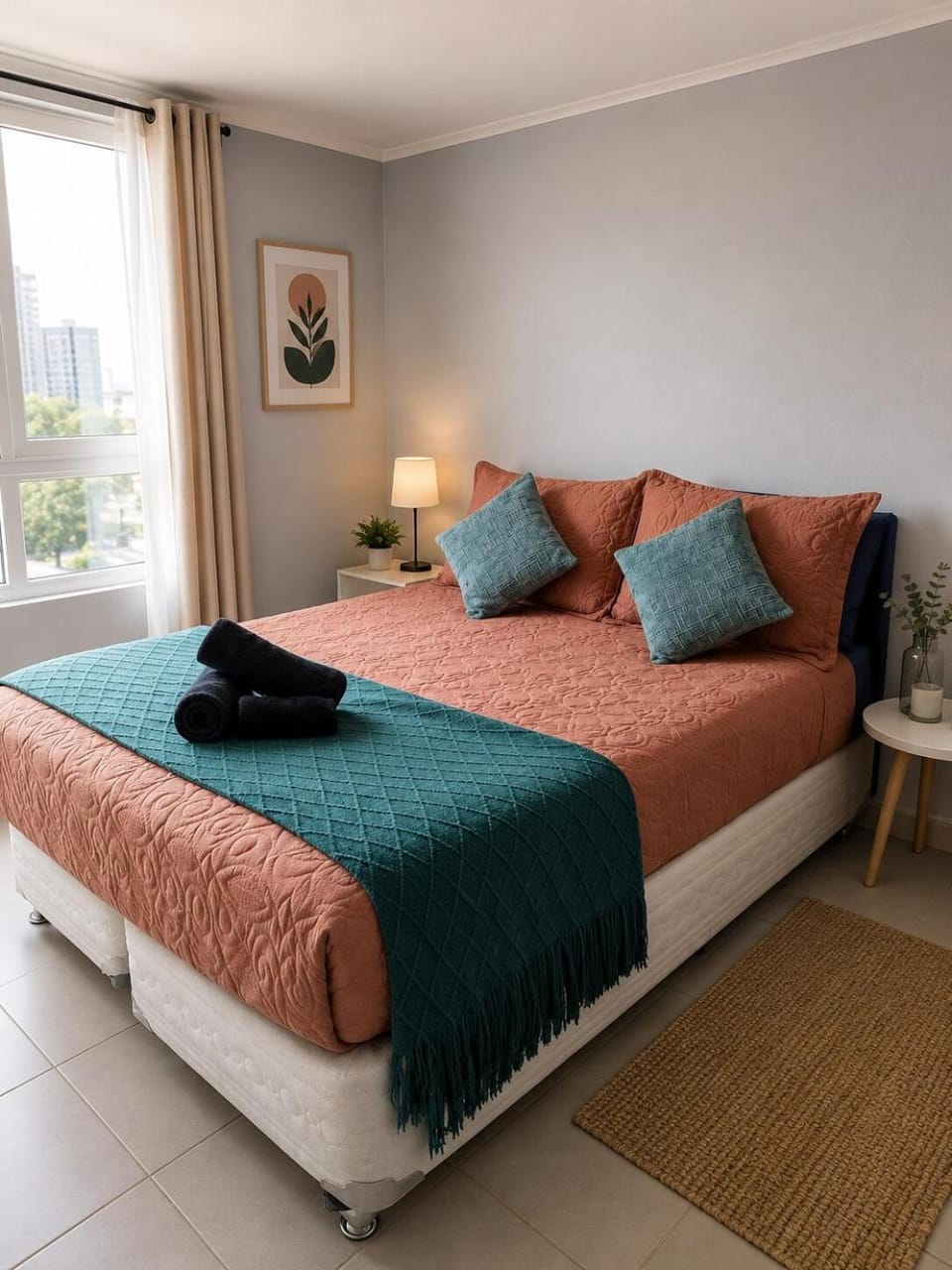 Large apartment for 6, Quinta Normal, Metro, Bleached Apartment in Santiago