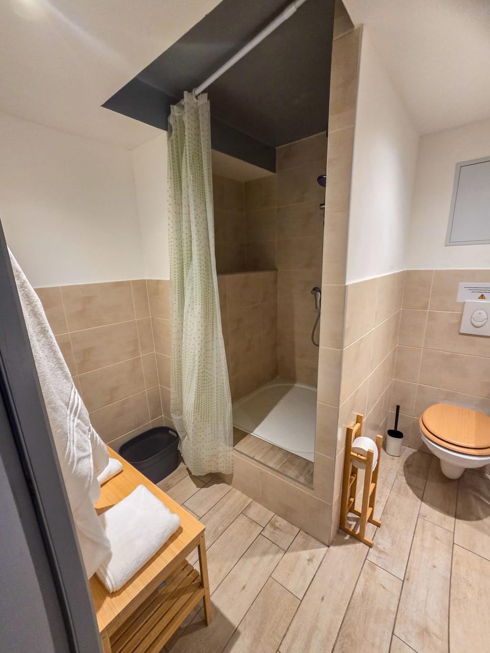 Shower, Toilet, towels