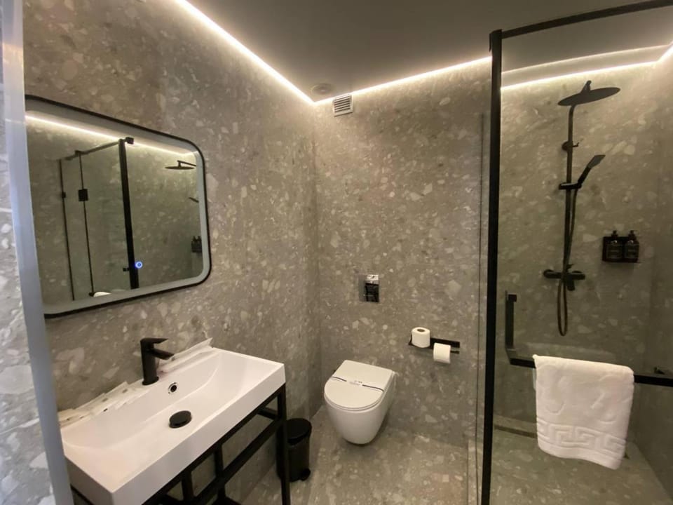 Shower, Toilet, towels
