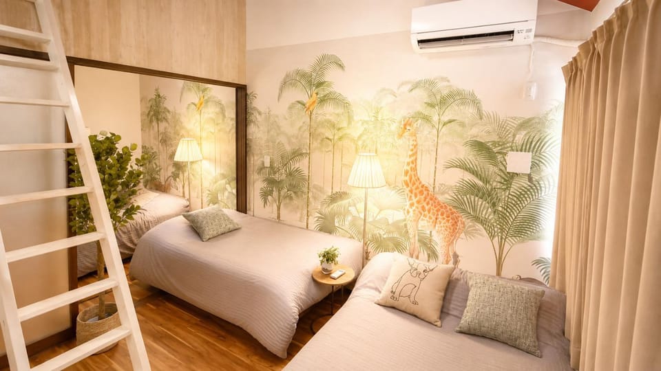 Bed, Bedroom, air conditioner