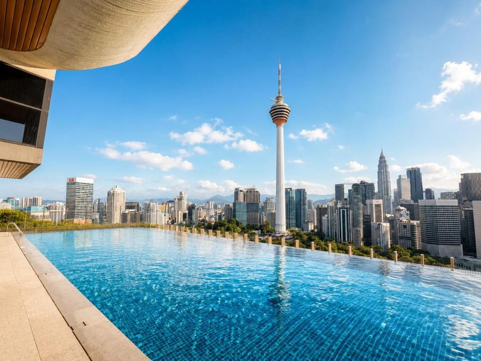 Property building, Nearby landmark, Day, City view, Pool view, Swimming pool, Swimming pool