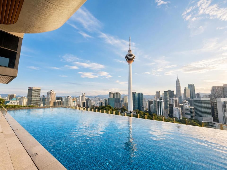 Property building, Nearby landmark, Day, City view, Pool view, Swimming pool, Swimming pool