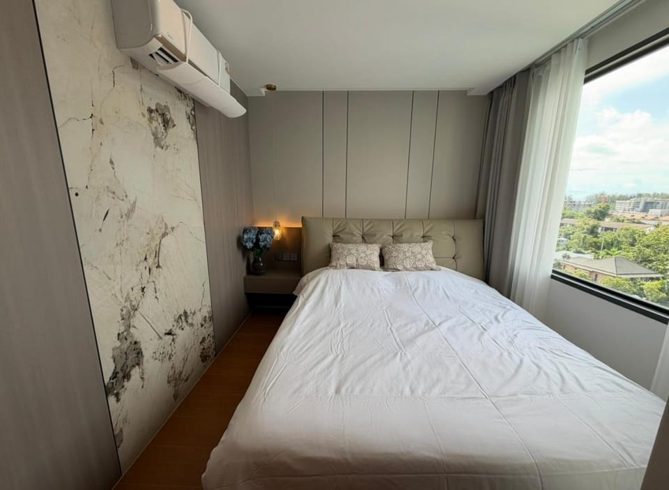Bed, View (from property/room), Bedroom, air conditioner