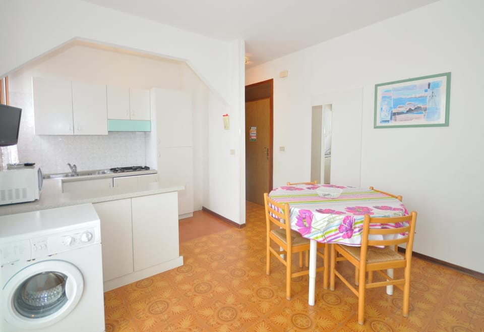 Kitchen or kitchenette, Dining area, washing machine