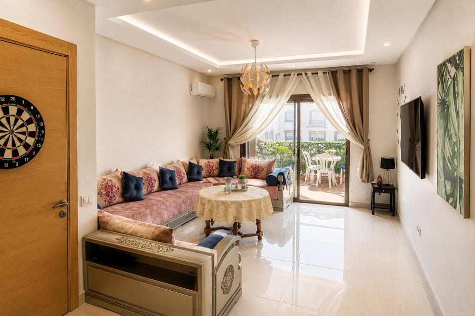 Appartement Premium Vue sur piscine & Jardin Privé Apartment in Casablanca-Settat
