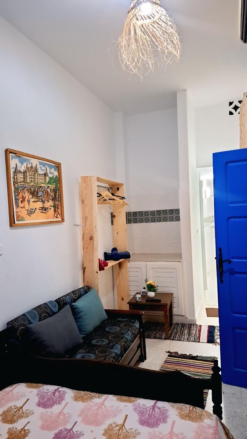 Seating area, wardrobe, air conditioner
