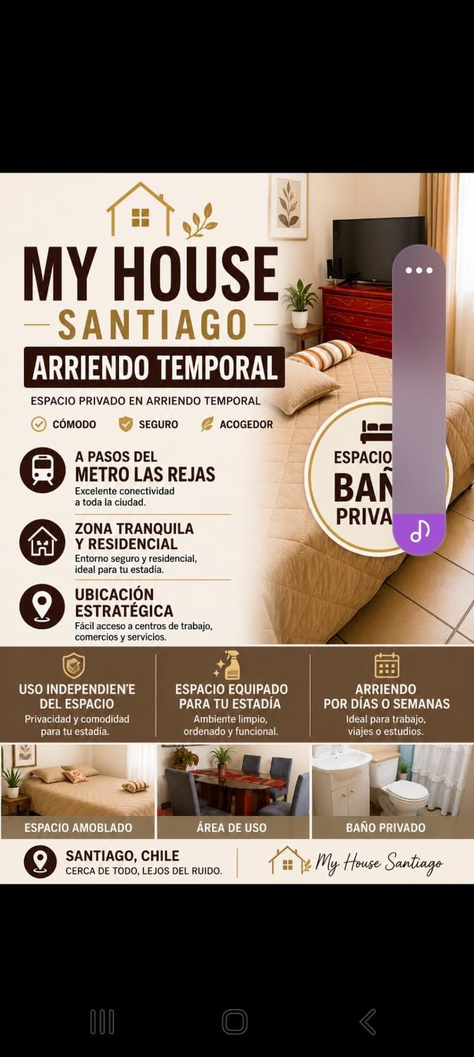 My house Vacation rental in Santiago