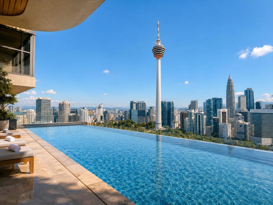 Property building, Day, City view, Pool view, Swimming pool, Swimming pool, sunbed