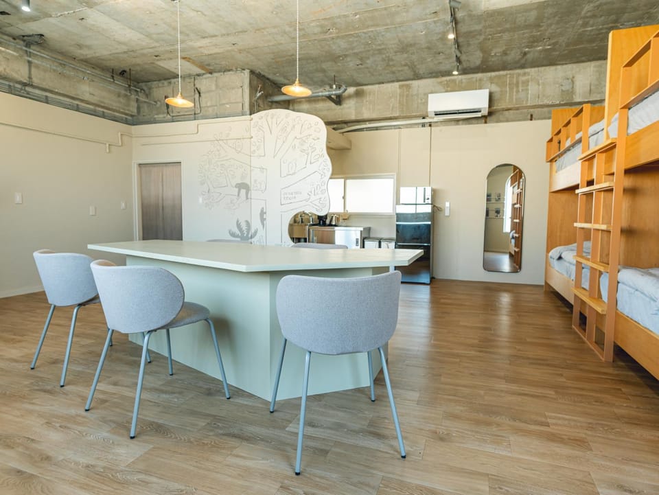 Kitchen or kitchenette, Living room, Dining area
