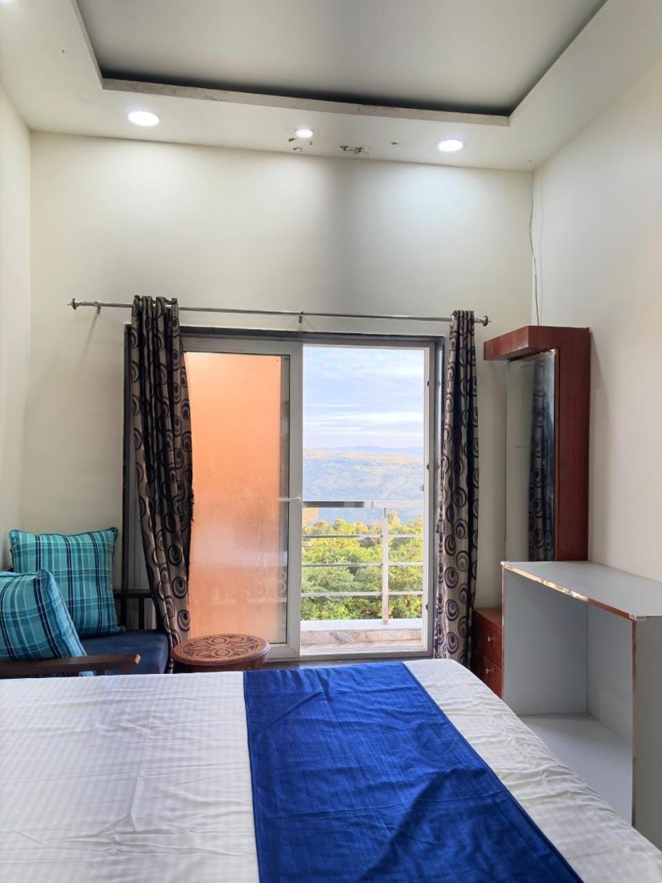Bed, Natural landscape, Balcony/Terrace, Bedroom