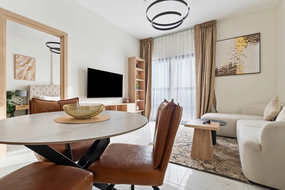 Modern 1BR Near Metro with Pool Gym & Balcony Apartment in Dubai