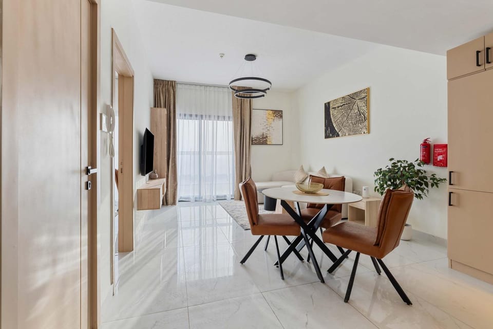 Modern 1BR Near Metro with Pool Gym & Balcony Apartment in Dubai