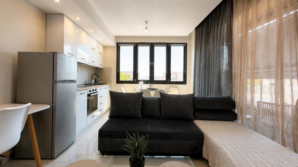 Kitchen or kitchenette, Living room, Photo of the whole room, Seating area