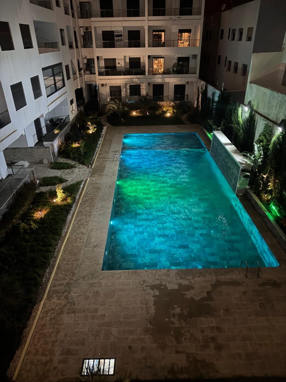 Night, Swimming pool