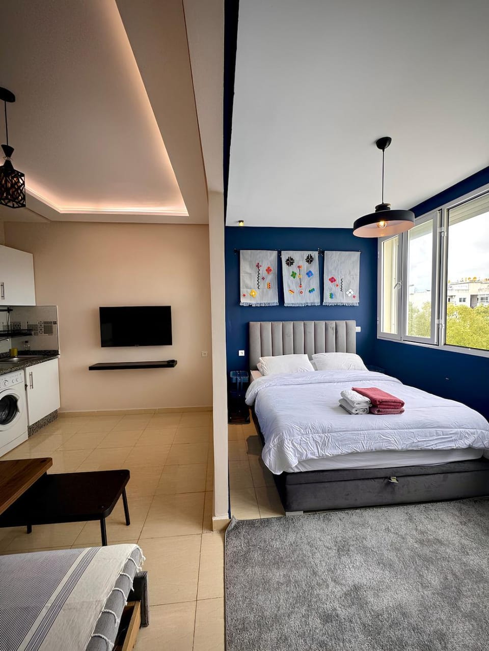 Skyline Blue Studio Bright View & AC Apartment in Tangier