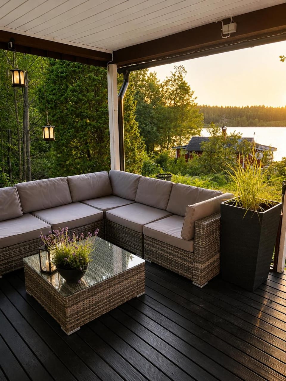 Day, Natural landscape, Garden, View (from property/room), Balcony/Terrace, Seating area, Garden view, Lake view