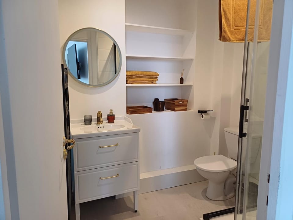 Shower, Toilet, Bathroom, towels