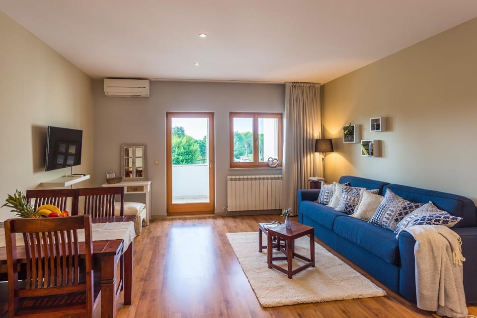 Communal lounge/ TV room, TV and multimedia, Living room, Seating area, Dining area, air conditioner