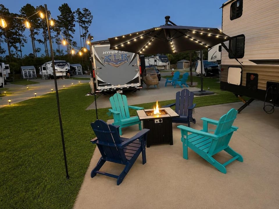 Patio, Day, Night, Seating area, Evening entertainment