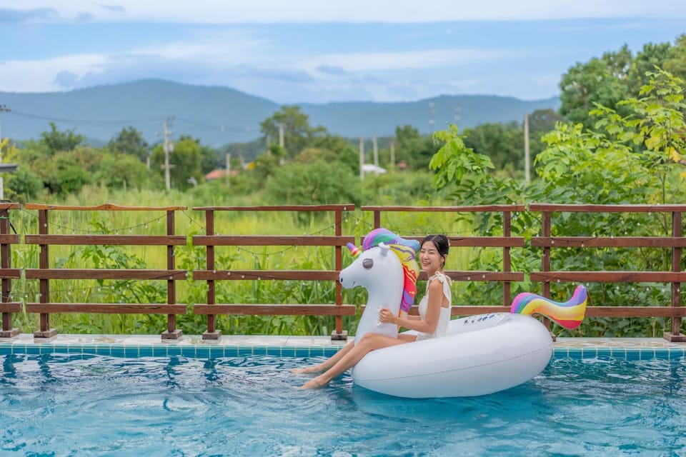 Spring, Day, People, Natural landscape, Guests, Mountain view, Pool view, Swimming pool, group of guests