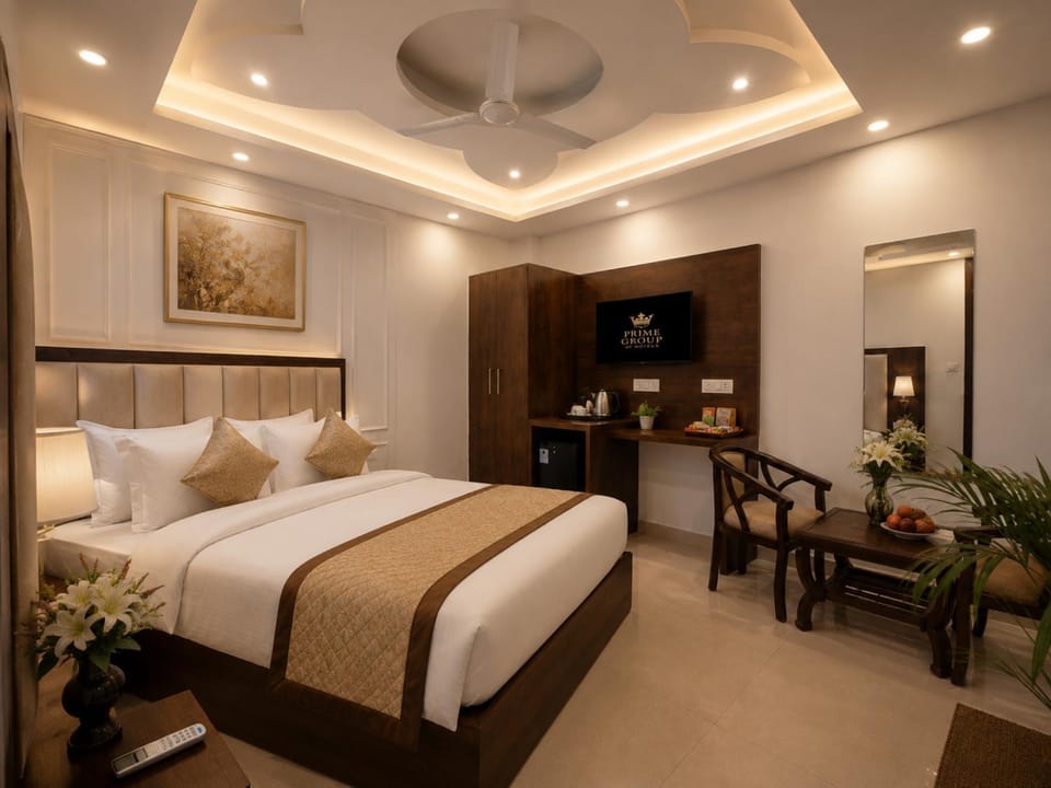 Bed, TV and multimedia, Kitchen or kitchenette, Photo of the whole room, Bedroom, hair dresser, wardrobe