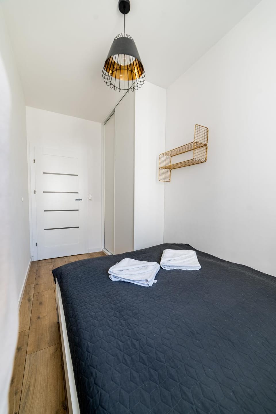 Bed, Photo of the whole room, Bedroom, towels, wardrobe