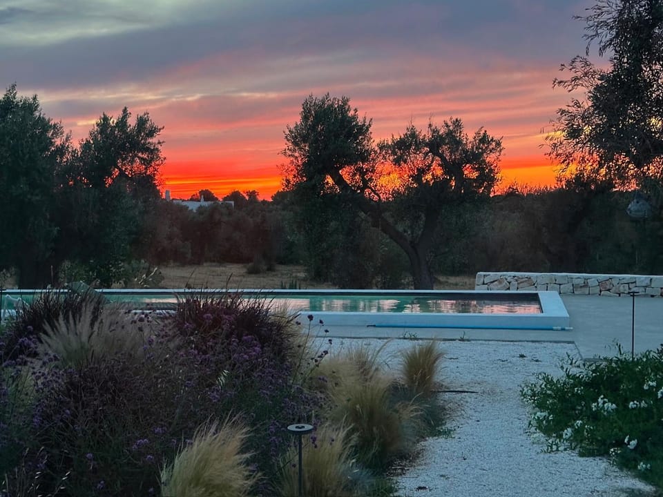 Swimming pool, Sunset