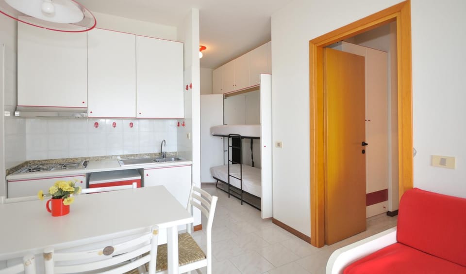 Kitchen or kitchenette, Living room, Dining area