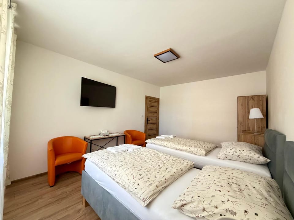 Bed, TV and multimedia, Seating area, Bedroom, towels, wardrobe