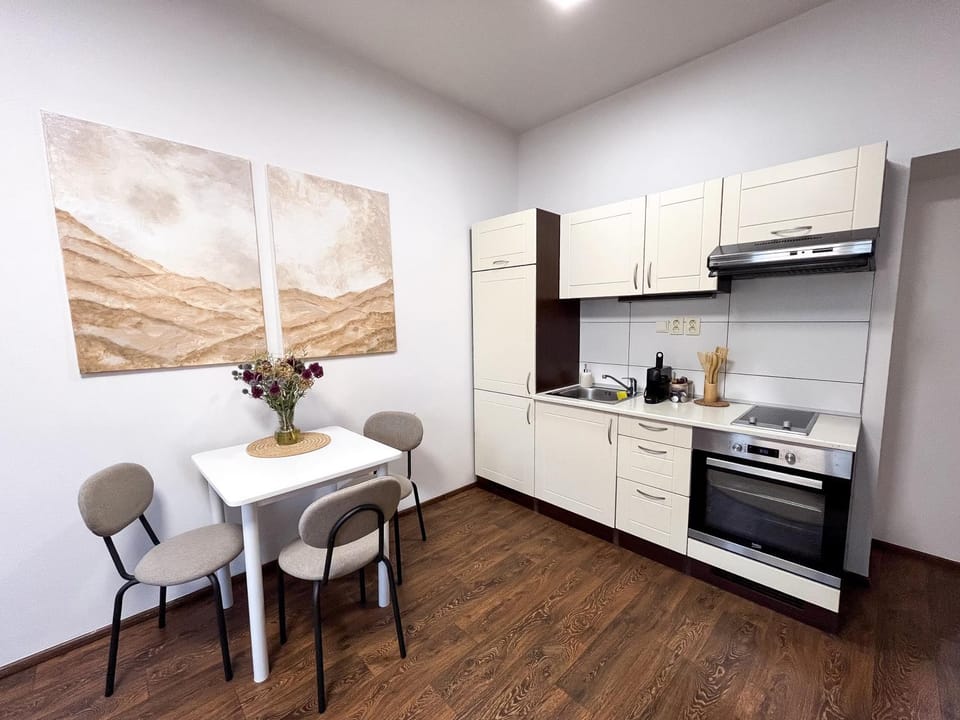 Kitchen or kitchenette, Dining area, oven, stove