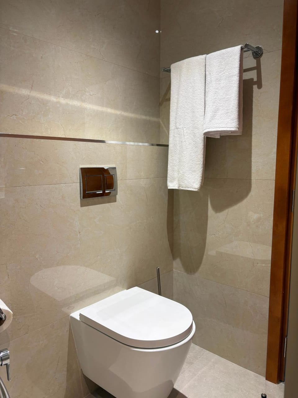 Toilet, towels