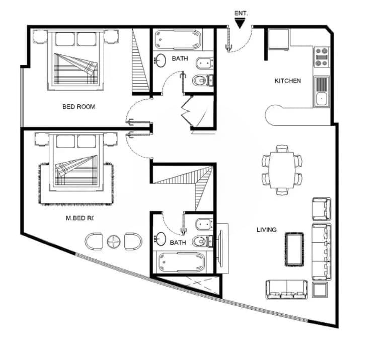 Free housekeeping visits during your stay - StayShort - Cozy 2BR Apartment in JLT that Sleeps 4 Apartment in Dubai