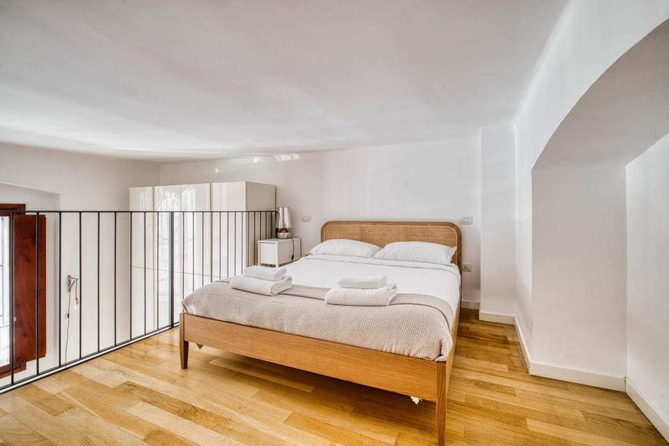 Bed, Photo of the whole room, Bedroom, towels, wardrobe