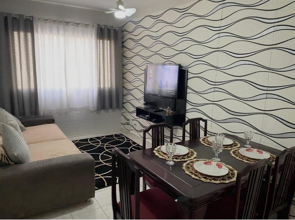 2 min Da praia 2 quartos Wi-Fi Garagem 8 hóspedes Apartment in State of São Paulo
