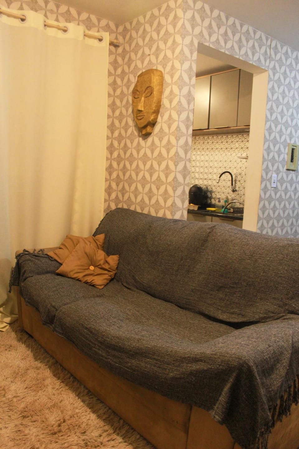 Kitchen or kitchenette, Living room, Seating area