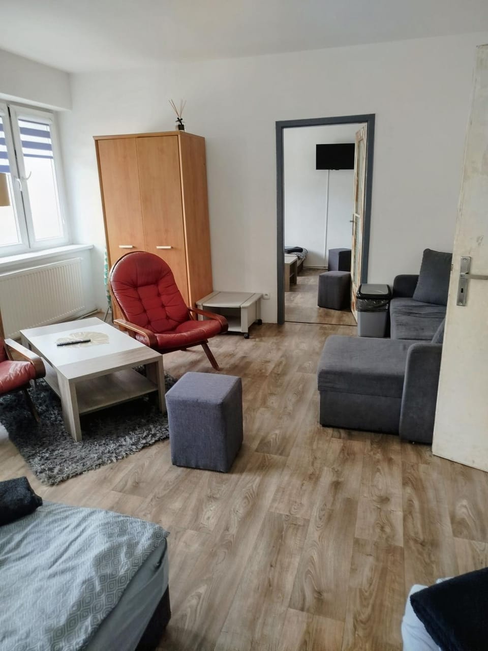 Bed, Living room, Bedroom