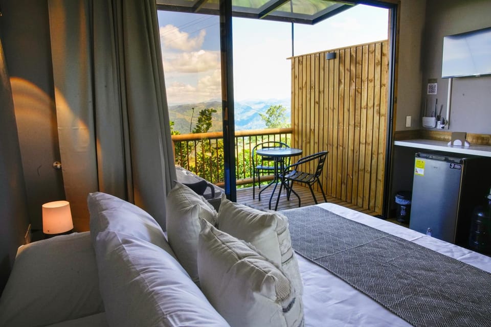 Bed, View (from property/room), Mountain view
