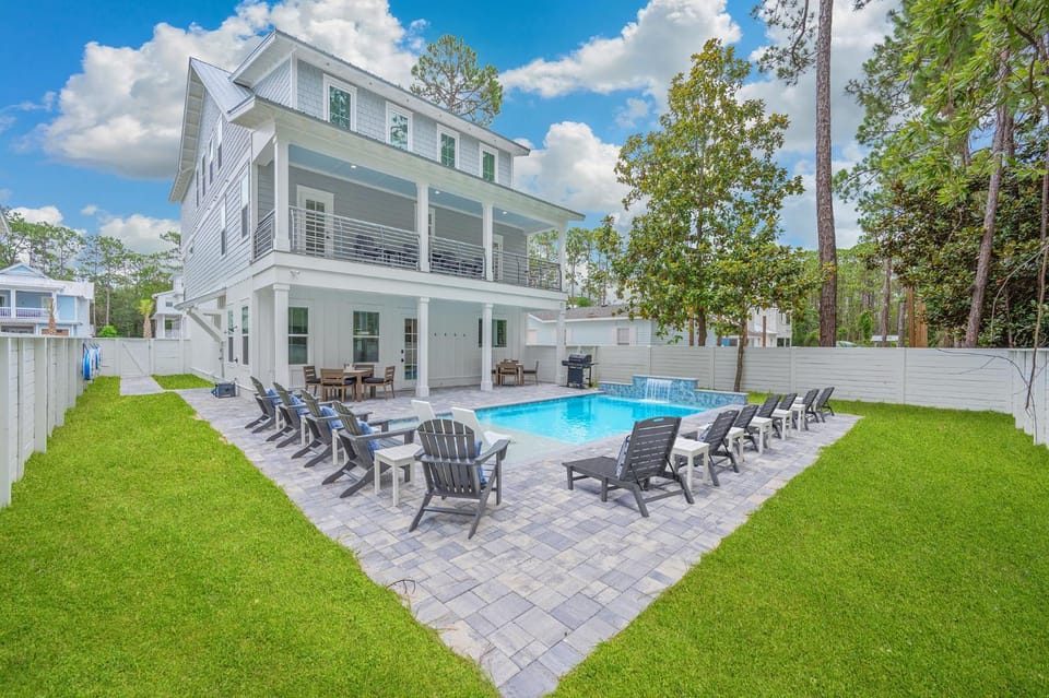 Starfish New 30A Beach Home with Pool and Golf Cart Sleeps 26! House in Seagrove Beach