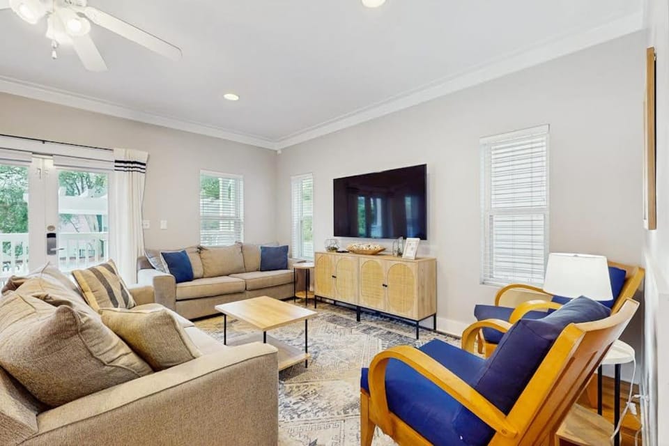 3-level home with 2 decks patio grill hot tub & pool - walk to private beach House in Seacrest