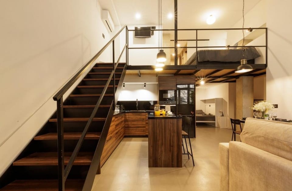 Kitchen or kitchenette, Living room