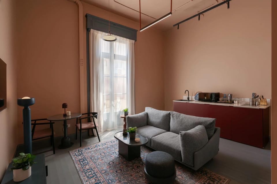 Kitchen or kitchenette, Living room, Dining area