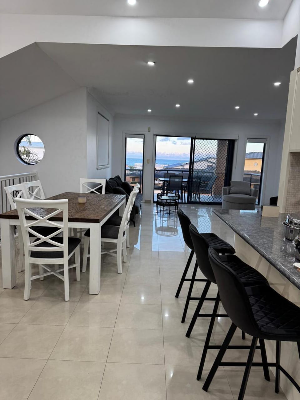 Living room, Seating area, Dining area